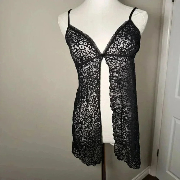 Y2K la Senza babydoll mesh goth top S - Picture 2 of 6